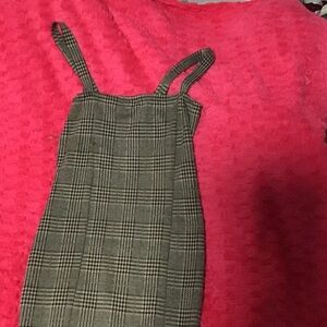 Heart Hips Grey Plaid Knit Dress